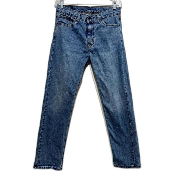 Levi's Denim Jeans 505 Straight Leg Medium Blue Fading Regular Men sz 32 x 32 - Picture 1 of 7